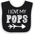 thumbnail image 3 of Inktastic I Love My Pops with Arrow Boys or Girls Baby Bib, 3 of 4