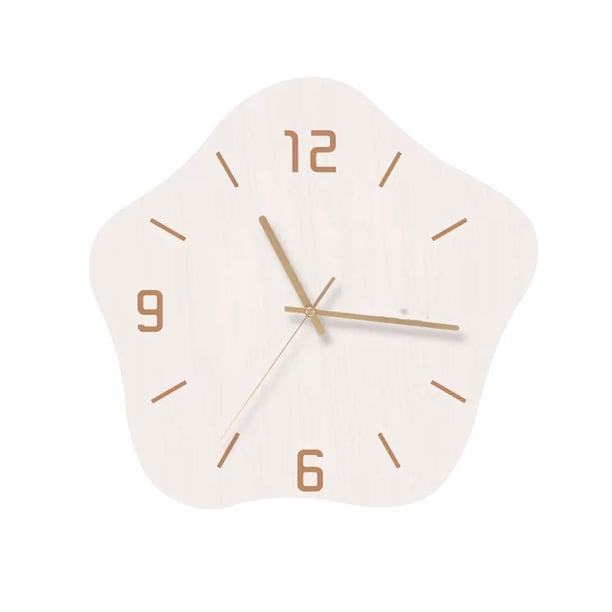 Reloj de pared for sala de estar, reloj de ambiente Simple, reloj de pared de cuarzo, hogar de lujo, silencioso, creativo, sin agujero