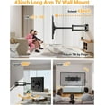 thumbnail image 5 of FORGING MOUNT Long Extension TV Mount, Dual Articulating Arm Full Motion Wall Mount TV Bracket with 43 inch Long Arm, Fits 50 to 90 Inch Flat/Curve TVs, Holds up to 132 lbs, max. 600x400mm, 5 of 8