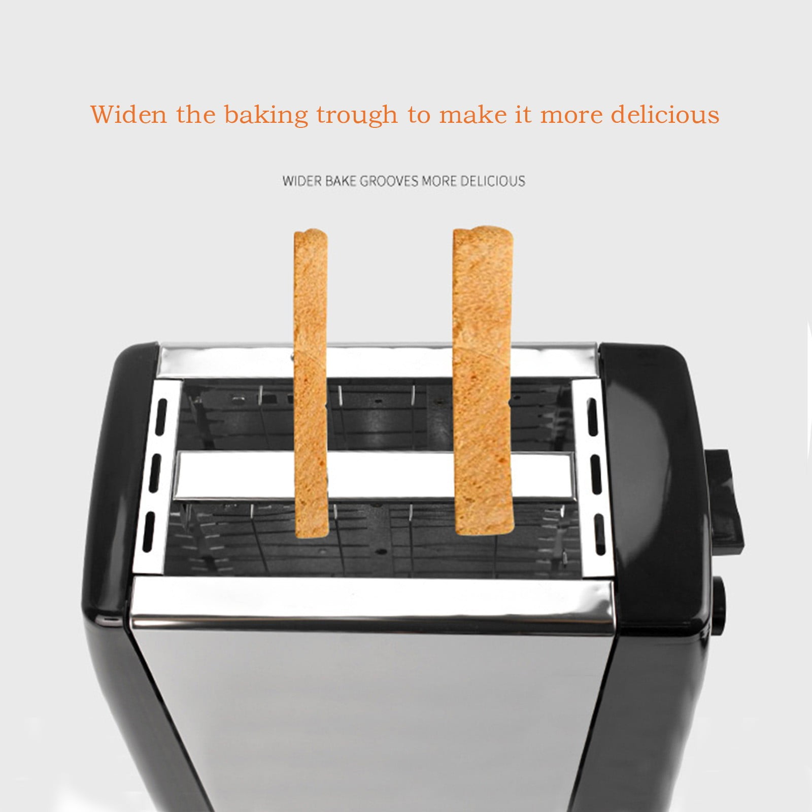 sdhkgrrt Extended Double Sided Toaster, Extended Double Sided Heated Toaster, 800w High Power Breakfast Toaster, Wide Slot Bagel Toaster For Bagels And Muffins, Automatic 7 Setting Toaster Machine