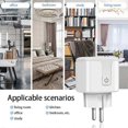 thumbnail image 3 of 1-5X Aubess Tuya 16A WIFI Smart Plug Power Monitor Wireless Remote Timer Plug Via Smart Life Support Alexa Google Home Alice, 3 of 5