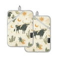 thumbnail image 7 of Yayeee Pot Holders Kitchen Heat Resistant with Pocket 7"x9.8" Cotton Oven Cooking Hot Pads, Cowboy Pattern, 7 of 7