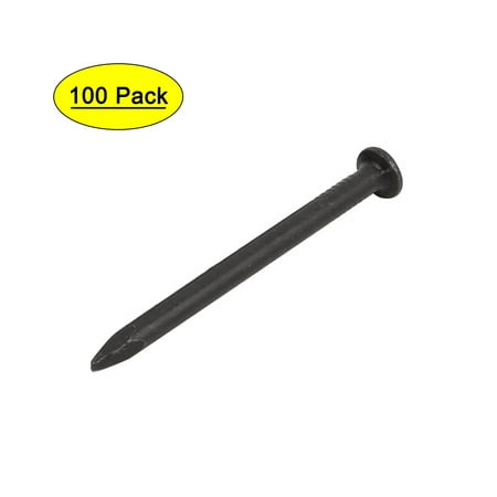 

2-inch Length Carbon Steel Point Tip Wall Cement Nail Black 100pcs