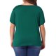 thumbnail image 3 of Camisetas de verano de talla grande para mujeres Agnes Orinda para el Día de San Patricio, blusas básicas de manga corta con escote en V de encaje, 2X verde oscuro, 3 of 6