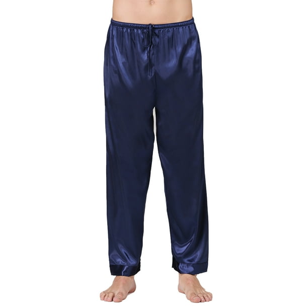 AMaVo - Men Silk Sleepwear Homewear Nightwear Pants Bottoms Casual ...