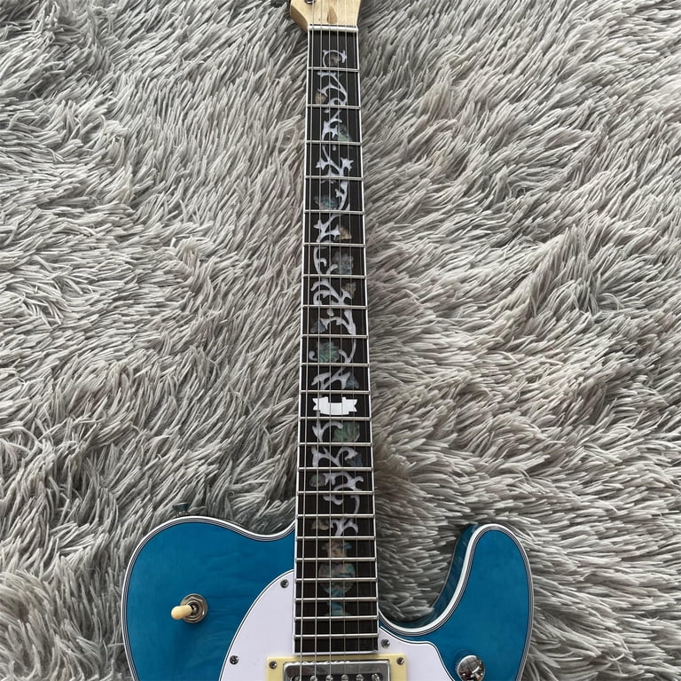 Zuwei Blue Semi-Hollow Body ZW-TL Electric Guitar Custom Shop 22