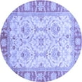 thumbnail image 1 of Ahgly Company Indoor Round Oriental Blue Modern Area Rugs, 4' Round, 1 of 4