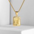 thumbnail image 2 of Letter A-Z Gold Filled Pendant Necklace Box Link Chain Jewelry for Mens Womens, 2 of 3