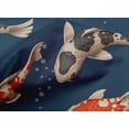 thumbnail image 4 of oneOone Cotton Poplin Navy Blue Fabric Bubbles & Koi Fish Ocean Craft Projects Decor Fabric Printed By The Yard 42 Inch Wide, 4 of 4