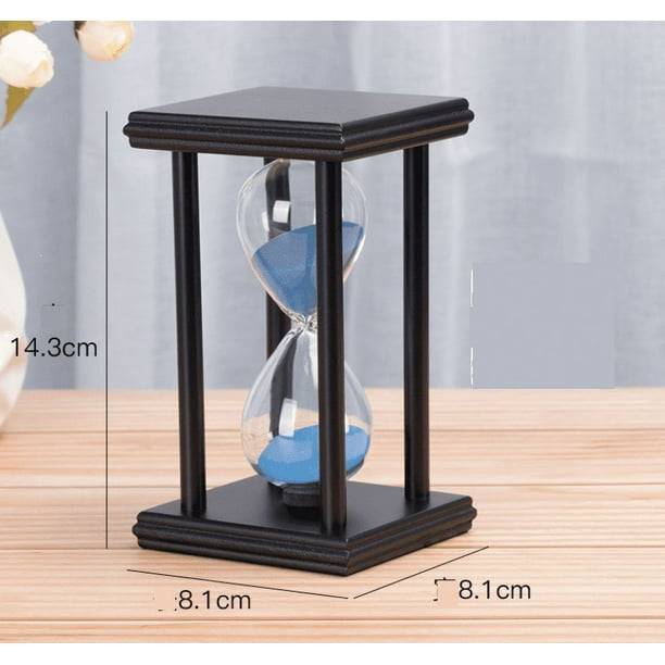 Sablier Minuterie 30 Minutes Bois Sable Sablier Horloge pour Cadeaux  Créatifs Chambre Décor Bureau Cuisine Décor Anniversaire (30 min, Bleu) 