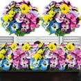 thumbnail image 7 of Artificial Pansy Flowers for Outdoor, UV Resistant Silk Pansies Flowers for Outside Planter Front Door Porch Yard Patio Window Box Home Decor, 7 of 7