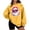 Yellow, variant on Feancey Funny Graphic Sweatshirts for Women Christmas Ugly Sweatshirt Oversized Long Sleeve Crewneck Pullover Cute Santa Claus Print Tops Pink XXL