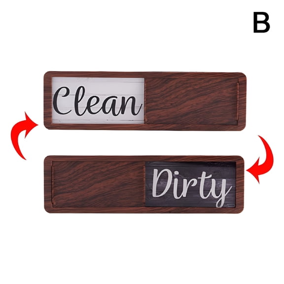 ACDANC Dishwasher Magnet Clean Dirty Sign,Clean Dirty Magnet for Dishwasher,Premium Acrylic Black and White Non-scratch,Kitchen Essentials,Easy to Read&Slide
