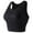 Black, variant on Arlun No Underwire Sports Bras for Women Solid Color Comfort Sleeveless Workout Crop Tank Tops Crewneck Stretch Breathable Reversible Ribbed Yoga Tops White M
