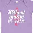 thumbnail image 4 of Inktastic Without Music Life Would Be Flat Girls Baby Bodysuit, 4 of 5