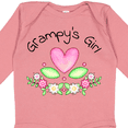 thumbnail image 4 of Inktastic Grampy's Girl Heart Flowers Girls Long Sleeve Baby Bodysuit, 4 of 5
