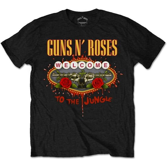 Guns N' Roses Unisex T-Shirt Welcome to the Jungle (Small)