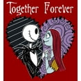 thumbnail image 2 of Men's The Nightmare Before Christmas Jack and Sally Together Forever Graphic Tee Red X Large, 2 of 5
