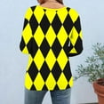 thumbnail image 5 of Women's T-Shirts Plus Size 3/4 Sleeve Crewneck Casual Circle Printed Casual Loose Blouse Tops, 5 of 6
