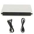 thumbnail image 2 of External CD DVD Drive for Laptop, Aluminum Alloy Body DVD Player, Blu Ray Burner, High Speed Drive, 3D Movie Playback, Foot Pad Design, for Desktop, Notebook, All in One, 2 of 7