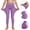Purple, variant on ATOGUTA Girls Leggings With Pocket Summer Yoga Pants Stretchy Opaque Activewear for School & Sports Size 4T-13, Purple