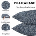 thumbnail image 5 of Lumbar Pillow Covers 20x12 Inch Set of 2, Dandelion Waterproof Outdoor Pillow Covers, Navy Blue Flowers Modern Minimalist Spring Decorative Cushion Pillowcases for Couch, Sofa, Bed, Garden, Patio, 5 of 9