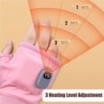 thumbnail image 2 of MARVA Guantes Termostáticos Inteligentes sin Dedos, Calefactores Recargables Portátiles con Pantalla Digital, Thermostatic Heated Fingerless Gloves, para El Trabajo, Ciclismo, Esquí Negro, 2 of 6