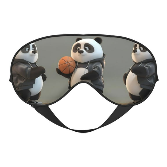 Eye Sleep Mask for Women Men - Cartoon Pandas Basketball Adjustable Soft Buckle Travel Eye Masks for Sleep Mask Blackout, Sleeping Mask for Women Men, Funny Blindfolds for Party Games