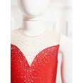 thumbnail image 4 of XUNZOO Kids Girls Figure Ice Skating Dress Sleeveless Leotard Dresses with Gloves Lyrical Dance Costume Red 12, 4 of 7