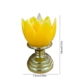 thumbnail image 3 of Sokhug Flameless LED Lotus Candle Night Light for Home Holiday Decor, 5.51x2.95 Inches, Yellow, 3 of 6