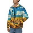 thumbnail image 3 of Naloa Field Bicycle Young Sunflower Men’s Hoodies, Zip up Hoodie, Sweatshirts,Hoodies for Men Sizes S-3XL-XX-Large, 3 of 5