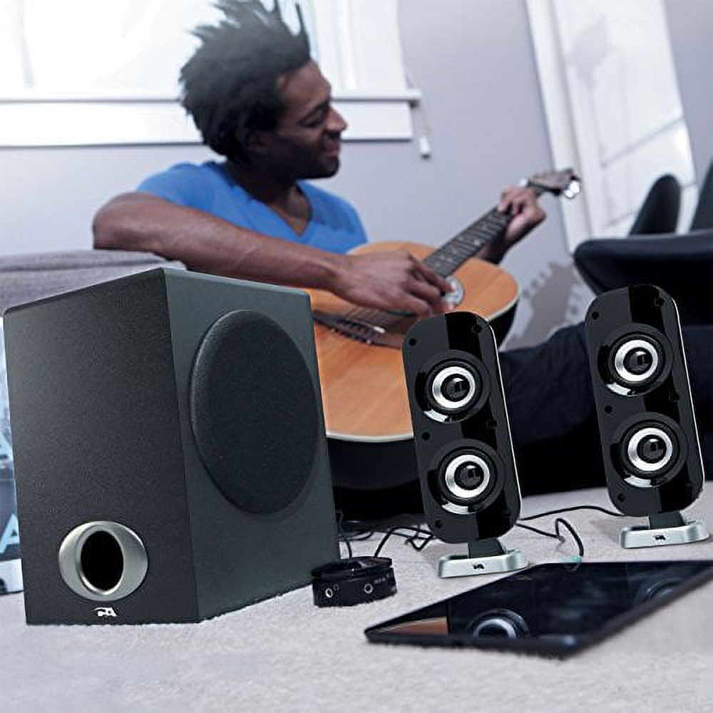 Cyber Acoustics CA- Multimedia Speaker System with Subwoofer, 80 Watts Peak Power, Strong Bass, Perfect for Music, Movies, and Games - image 3 of 3