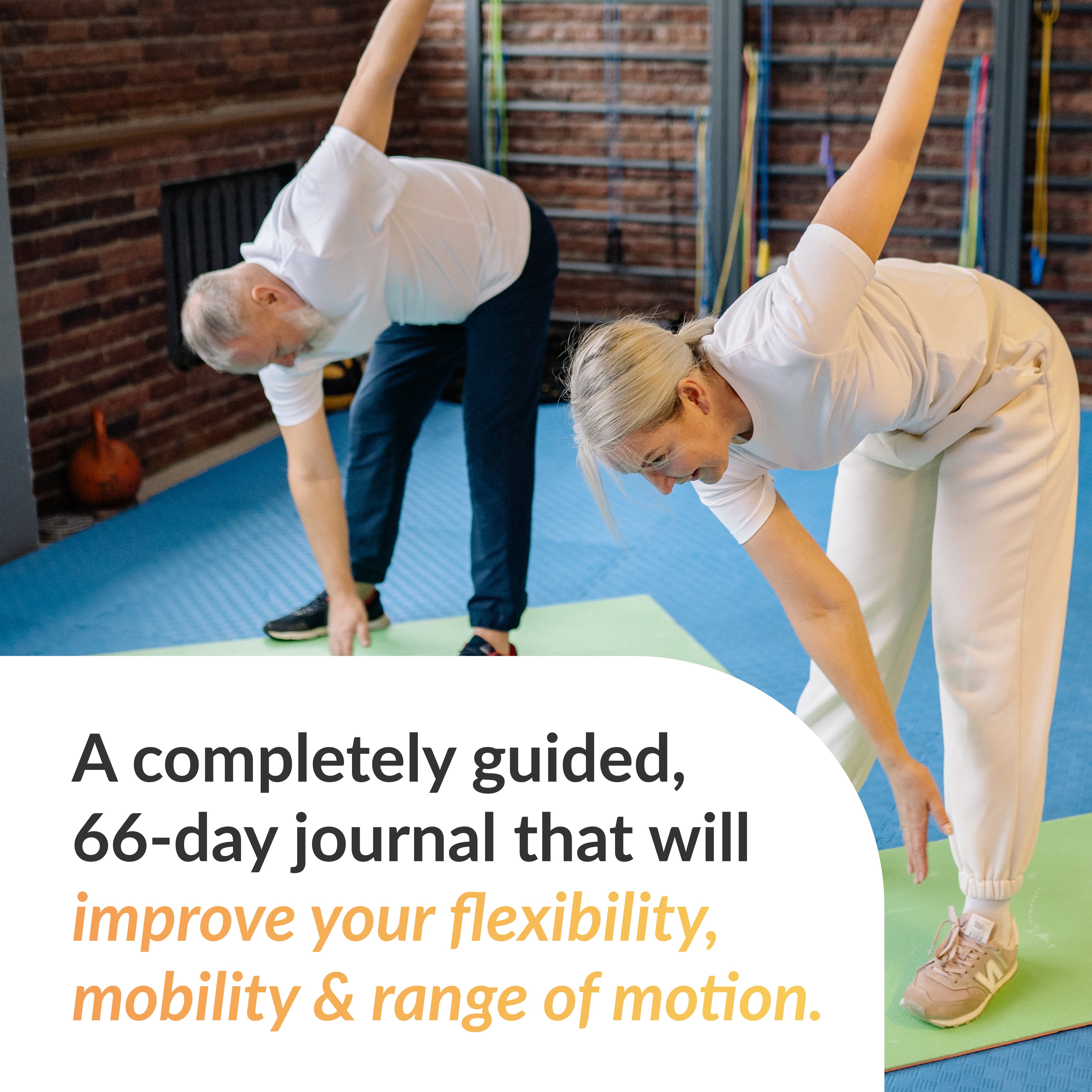 The Stretching Sidekick Journal by Habit Nest. Guided Stretching Routines to Keep You Flexible, Energized, and Live Comfortably. 66 Stretching Routines that only take 15-20 mins a day.