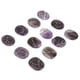 thumbnail image 5 of Conjunto de cristal de amatista natural con símbolo tallado para decoración de adivinación de meditación, 5 of 12