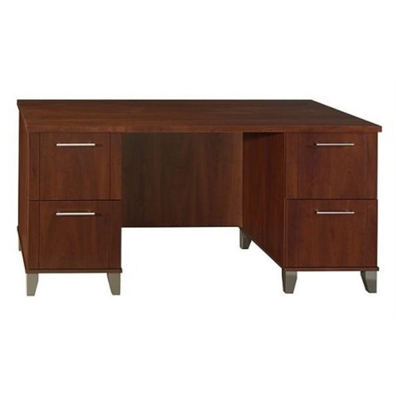 Bowery Hill 60" Wood Computer Desk in Hansen Cherry