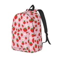 thumbnail image 2 of Balery Hand Drawn Strawberry Vintage Canvas Backpack for Men and Women - Large Capacity, Durable Travel Laptop Bag for School, Work, Hiking, and Outdoor Activities, 2 of 7