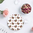 thumbnail image 4 of RYLABLUE Merry Christmas Deer Set of 8 Round Coaster for Drinks, Absorbent Ceramic Stone Coasters Cup Mat with Cork Base for Home Kitchen Room Coffee Table Bar Decor, 4 of 5
