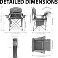 thumbnail image 3 of Creative Outdoor Collapsible Folding Chair with Adjustable Table Beach & Camping Chair, Ocean Diamond, 3 of 9