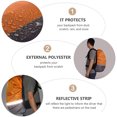 thumbnail image 3 of RENACLIPY Messenger Bag Rain Cover Rain Cover Gray Orange Combination Reflective Safety Feature 1Pcs for Travelling, 3 of 8