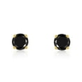 thumbnail image 2 of SuperJeweler 1/3ct Black Diamond Stud Earrings in Yellow Gold for Women, 2 of 6