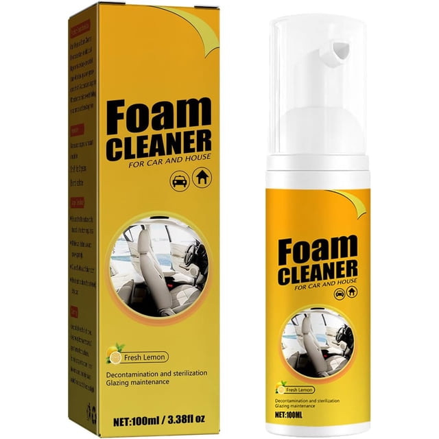 100 ml Car Steering Wheel Foam Cleaner, Car Interior Foam Cleaner, Multifunctional Interior Cleaner (1pcs)