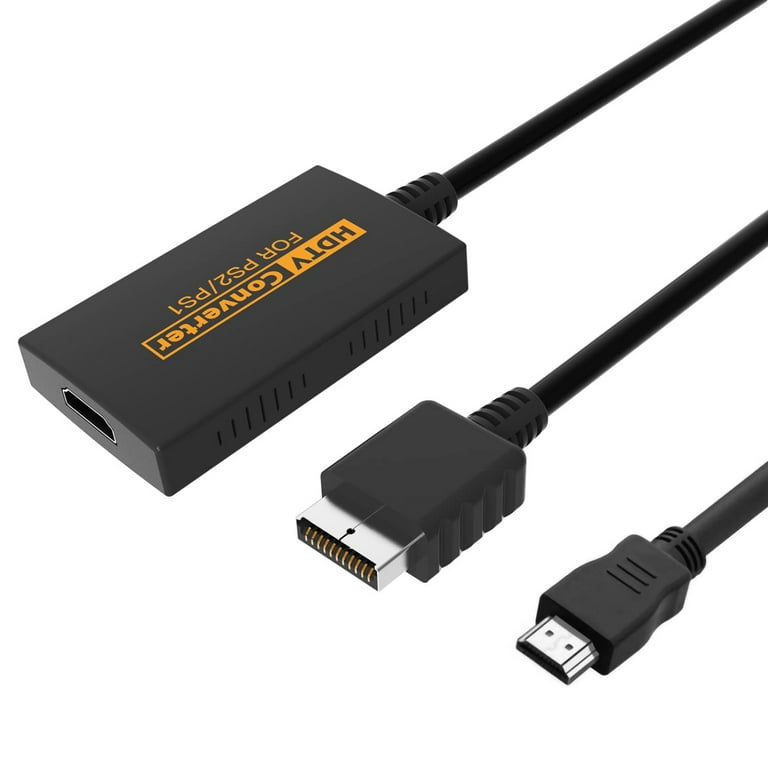 PS2 to HDMI Converter PS2 to HDMI Adapter PS2 HDMI Cable Support 4:3/16:9  Plug and Play PS2 for AV Cable Allows Any PS2 to Connect to Any HD TV
