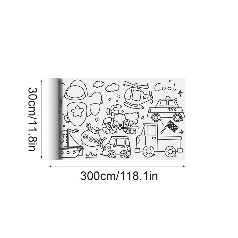 Coloring Paper Roll for Kids Sticky Drawing Paper Roll, Size: Dinosaur
