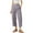 Grey, variant on Audhol Wide Leg Linen Pants for Women, Ladies' Spring and Summer Fashionable Casual Solid Color Loose Cotton Linen Elastic High Waisted Pleated Wide Leg Pants Cotton Trousers for Women Black L