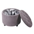 thumbnail image 4 of Sasha Ottoman Rond avec Insert pour Chaussures Gris Voir Ci-Dessous, 4 of 5