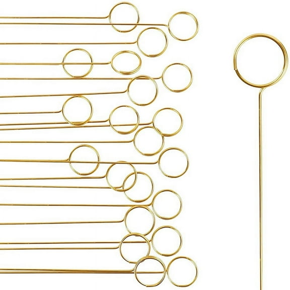 Floral Pick Card Holder, Picture Holders, 40Pcs Ring Loop, Photo Clip Holder Flower Card Holder Stick