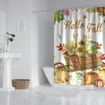 thumbnail image 2 of Rideau de Douche Ferme Rustique Automne Citrouilles Récolte, Rideaux de Baignoire Réutilisables avec Crochets Tissu Polyester Basique pour Jour de l'Action de Grâce Fête d'Automne Décoration Maison, 2 of 5