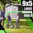 thumbnail image 3 of RUNBOW 9x5 ft Portable Kids Soccer Goal with Carry Bag - Lightweight, Durable Backyard Soccer Net for Youth Practice, Training, and Games (Green, 1 Pack), 3 of 6