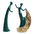 thumbnail image 1 of Estatua Parejas Estatuilla Decoración para Sala de Escultura de cerámica Adorno para Estante, 1 of 8