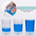 thumbnail image 2 of 90PCS Epoxy Mixing Cups Kit, 40PCS Graduated Cups Transparent Scale Cups with 50 Pack Wooden Stirring Sticks 100ML, 2 of 7